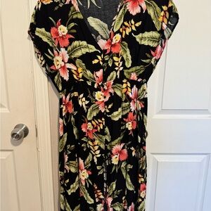 Floral Black Dress